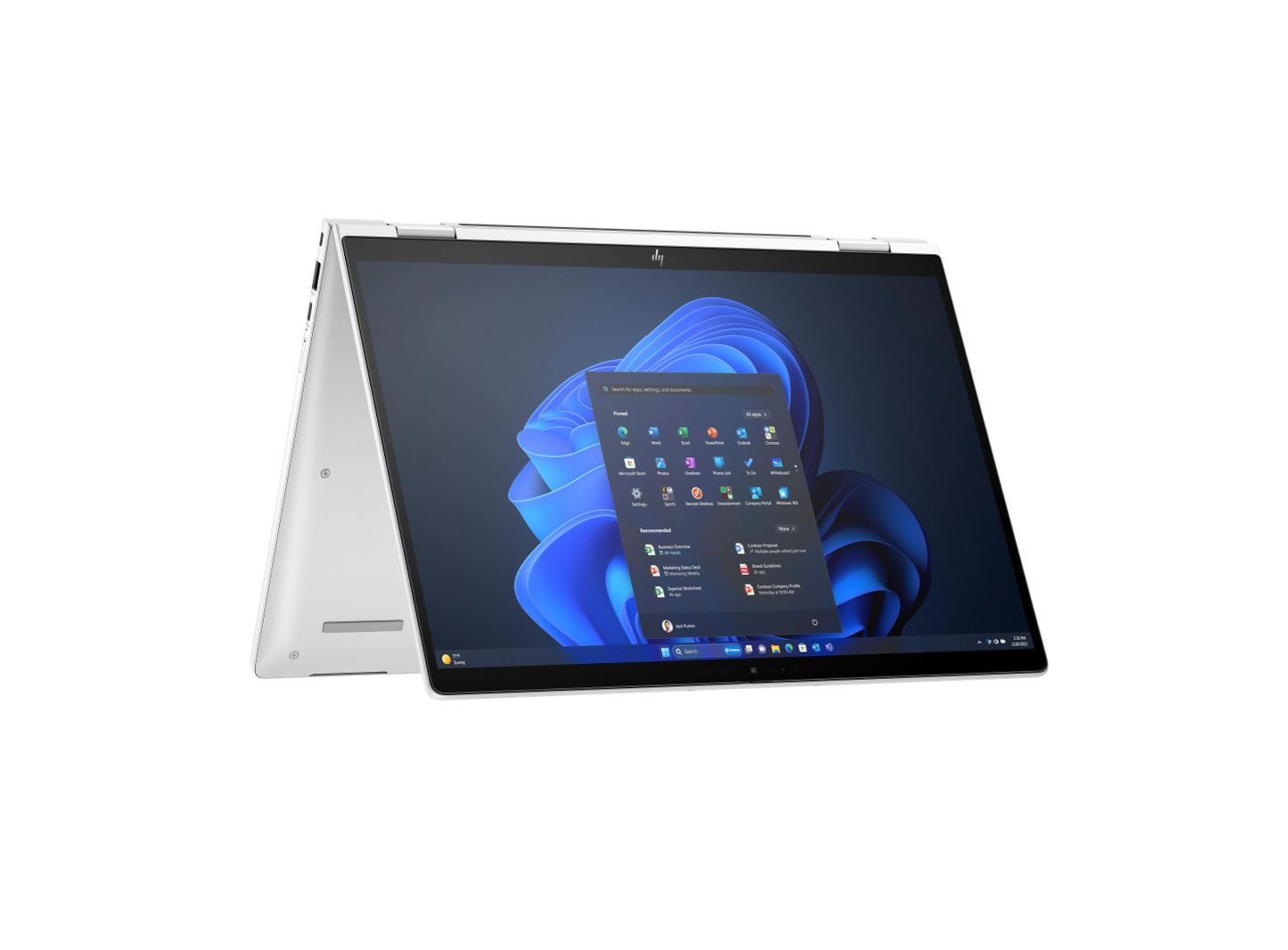 HP EliteBook x360 Notebook mit Notebooktasche und Maus