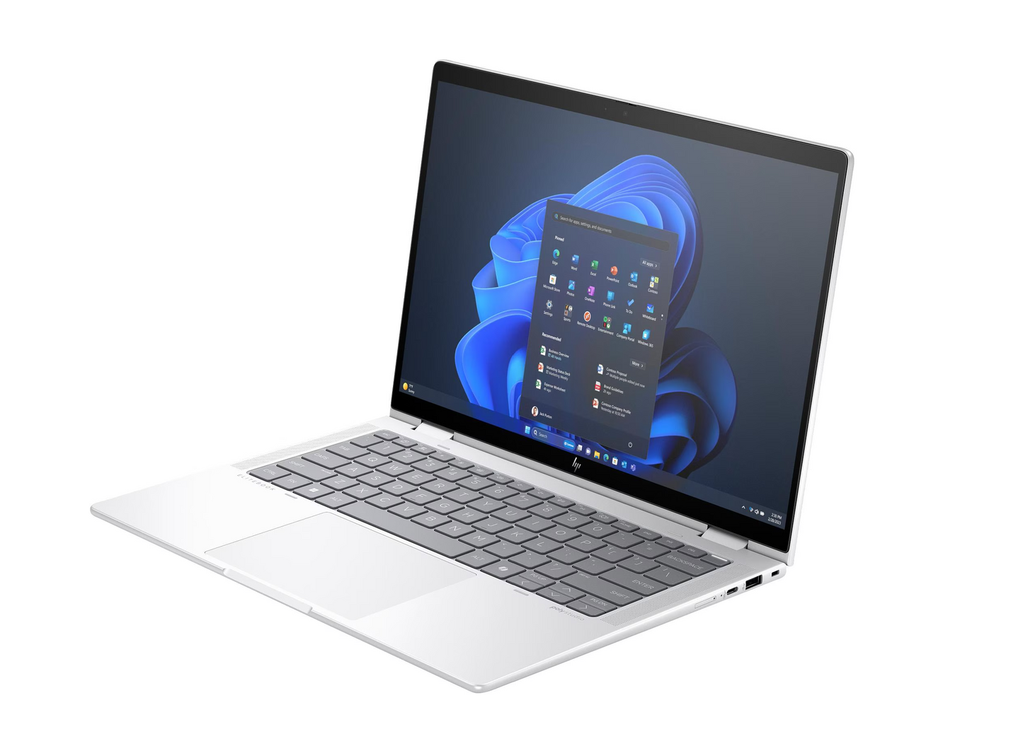 HP EliteBook x360 Notebook mit Notebooktasche und Maus